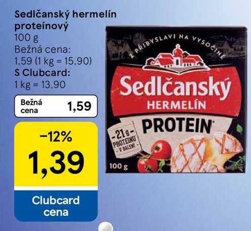 Sedlčanský hermelín proteínový 100 g 