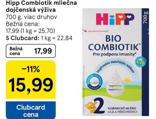 Hipp Combiotik mliečna dojčenská výživa 700 g