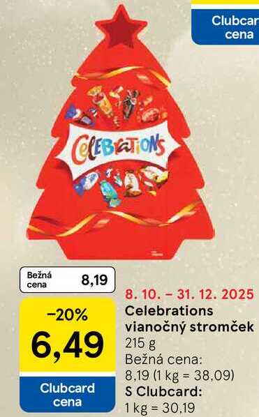 Celebrations vianočný stromček 215g