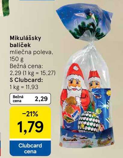 Mikulášsky balíček mliečna poleva 150 g
