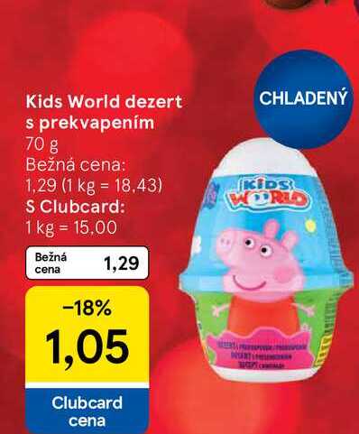 Kids World dezert s prekvapením 70 g
