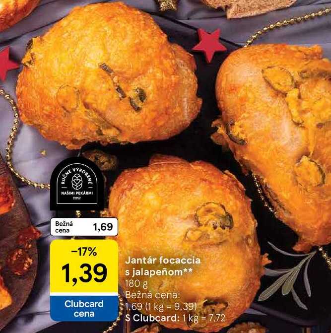 Jantár focaccia s jalapeñom 180 g 