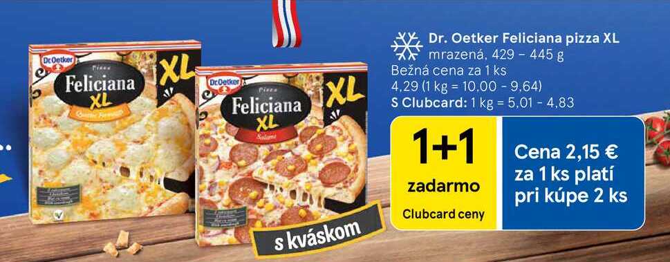 Dr. Oetker Feliciana pizza XL mrazená, 429 - 445 g