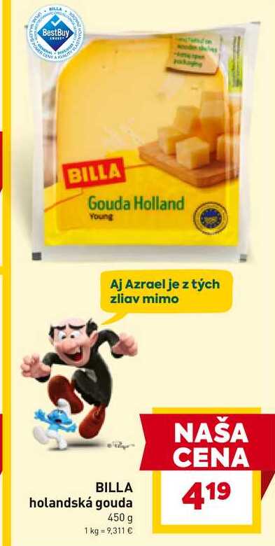 BILLA holandská gouda 450 g