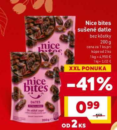 Nice bites sušené datle bez kôstky 200 g