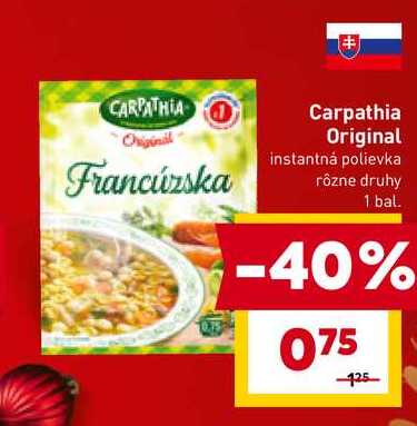 Carpathia Original instantná polievka rôzne druhy 1 bal.