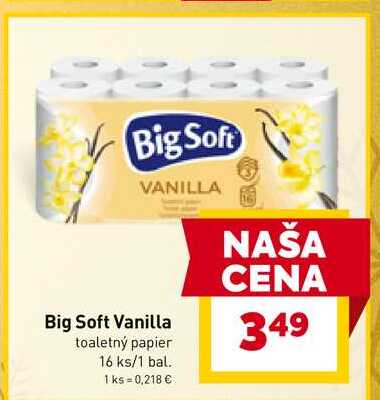 Big Soft Vanilla toaletný papier 16 ks/1 bal.