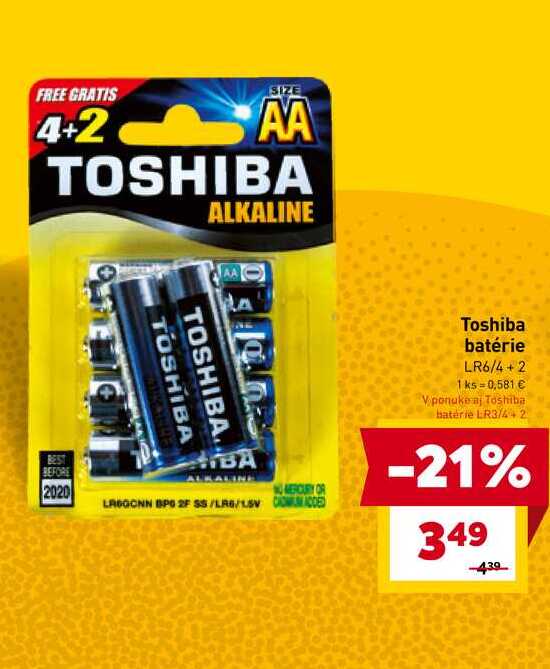 Toshiba batérie LR3/4+2