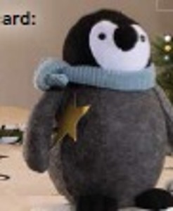 Vianočná dekorácia 25 cm látkový tučniak