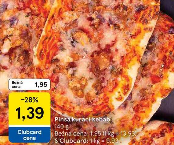 Pinsa kurací kebab 140 g