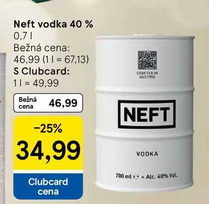 Neft vodka 40 % 0,7l