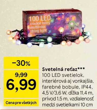 Svetelná reťaz 100 LED svetielok
