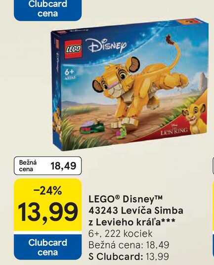 LEGO® Disney™ 43243 Leviča Simba z Levieho kráľ'a 6+, 222 kociek