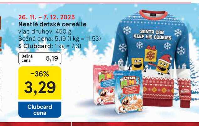 Nestlé detské cereálie viac druhov 450 g 