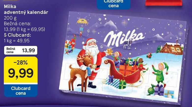 Milka adventný kalendár 200 g