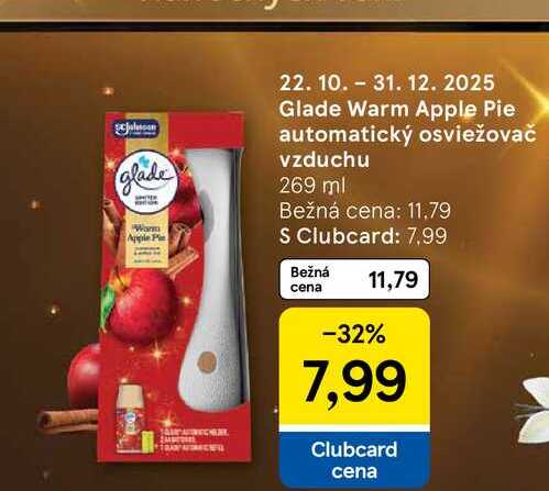 Glade Warm Apple Pie automatický osviežovač vzduchu 269 ml