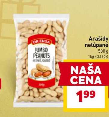 Dr. Ensa Arašidy nelúpané 500 g