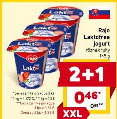 Rajo Laktofree jogurt rôzne druhy 145 g 