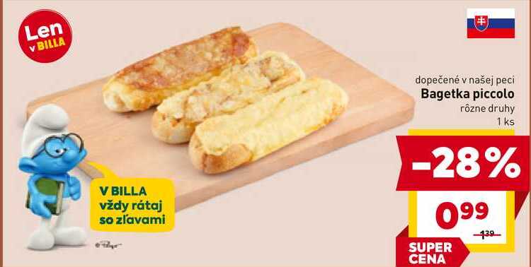 Bagetka piccolo rôzne druhy 1 ks