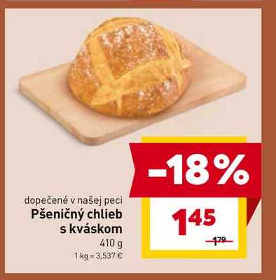 Pšeničný chlieb s kváskom 410 g 