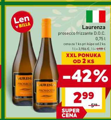 Laurenza prosecco frizzante D.O.C. 0,75 l