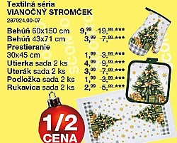 Textilná séria VIANOČNÝ STROMČEK - Utierka