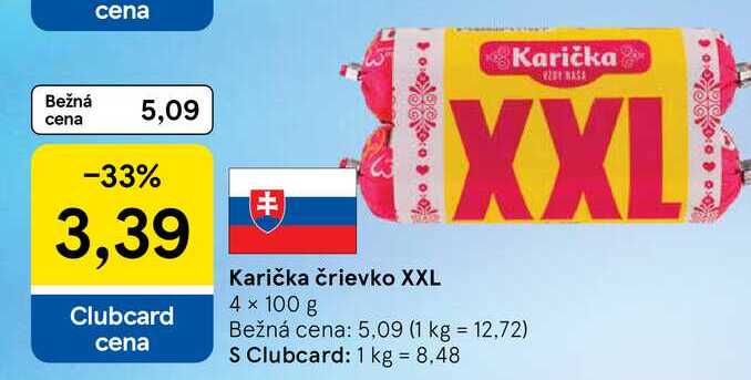 Karička črievko XXL 4 × 100 g