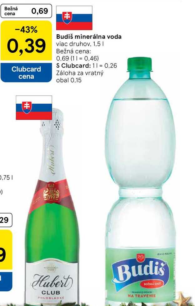 Budiš minerálna voda viac druhov, 1.5l