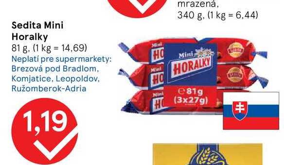 Sedita Mini Horalky 340 g