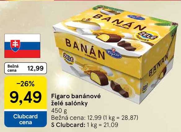 Figaro banánové želé salónky 450 g 
