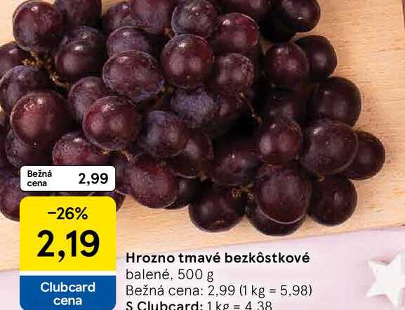 Hrozno tmavé bezkôstkové balené, 500 g