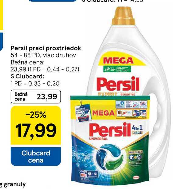 Persil prací prostriedok 54-88 PD, viac druhov
