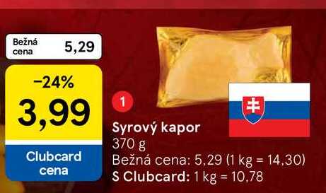 Syrový kapor 370 g 