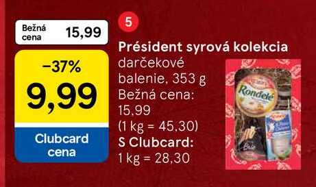 Président syrová kolekcia darčekové balenie, 353 g