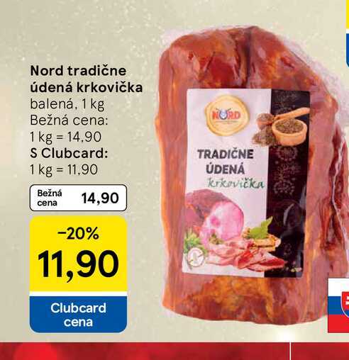Nord tradične údená krkovička balená, 1 kg