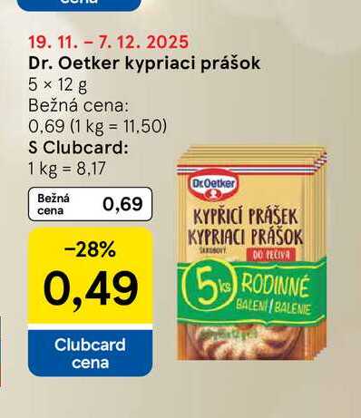 Dr. Oetker kypriaci prášok 5 × 12 g 
