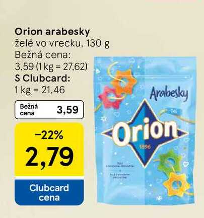 Orion arabesky želé vo vrecku, 130 g