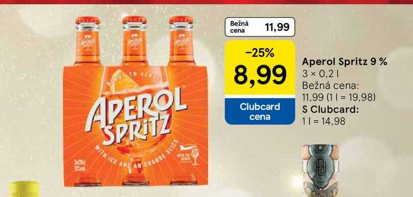 Aperol Spritz 9% 3 × 0,2l
