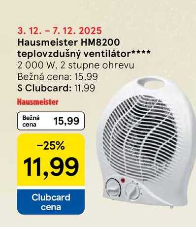 Hausmeister HM8200 teplovzdušný ventilátor