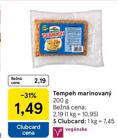 Tempeh marinovaný 200 g