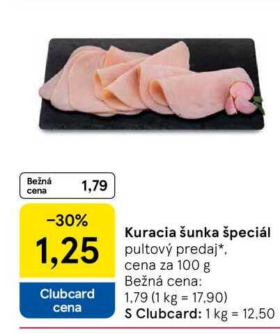 Kuracia šunka špeciál pultový predaj 100 g 