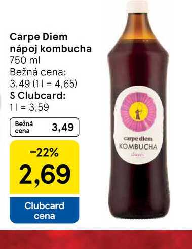 Carpe Diem nápoj kombucha 750 ml 