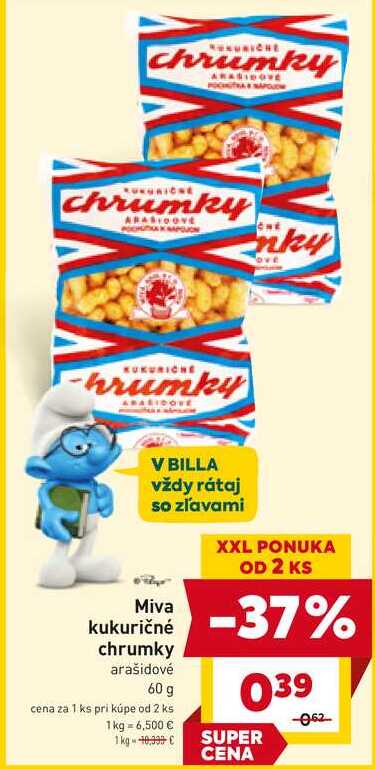 Miva kukuričné chrumky arašidové 60 g