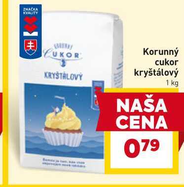 Korunný cukor kryštálový 1 kg