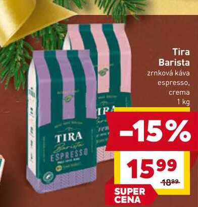 Tira Barista zrnková káva espresso, crema 1 kg