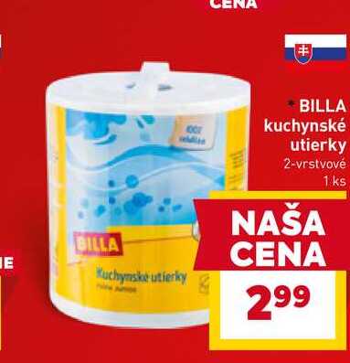 BILLA kuchynské utierky 2-vrstvové 1ks