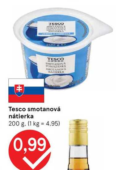 Tesco smotanová nátierka 200 g
