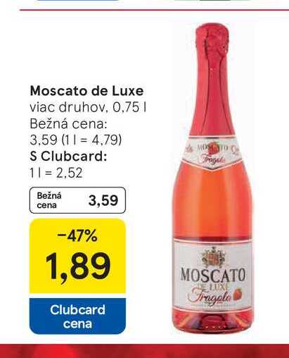 Moscato de Luxe viac druhov, 0,75l