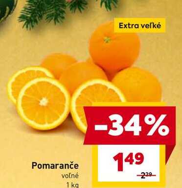 Extra veľké Pomaranče voľné 1 kg