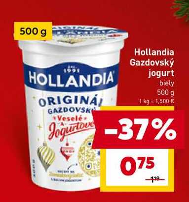 Hollandia Gazdovský jogurt biely 500 g v akcii